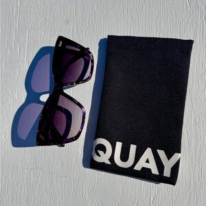 Quay Purple Tortoise Sunglasses with Case
